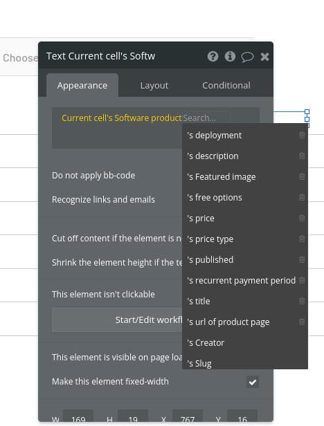 Text Property Editor.